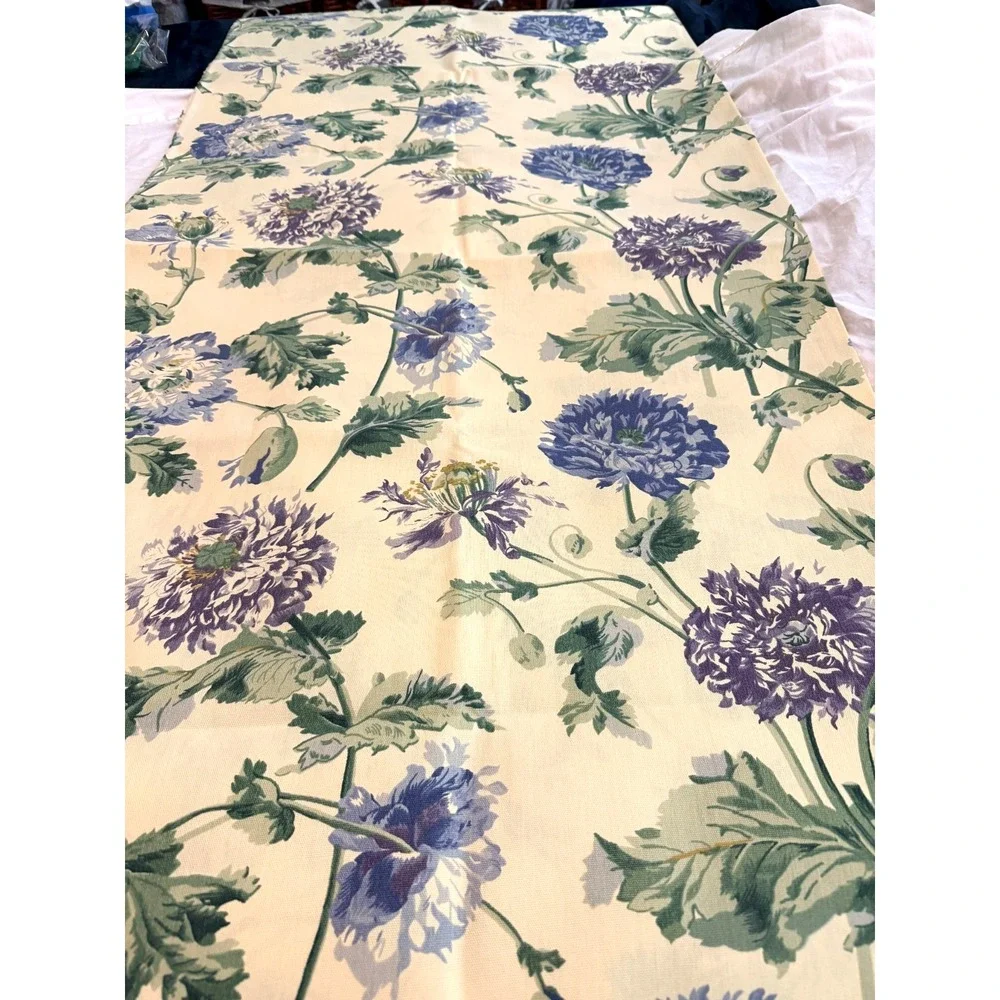 New Vintage Flowers retro Fabric purple yellow‎ bkgrd 54